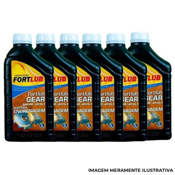 Óleo Lubrificante Fortlub Gear 90 GL-4 Caixa 24 Unidades 1 Litro (MP)