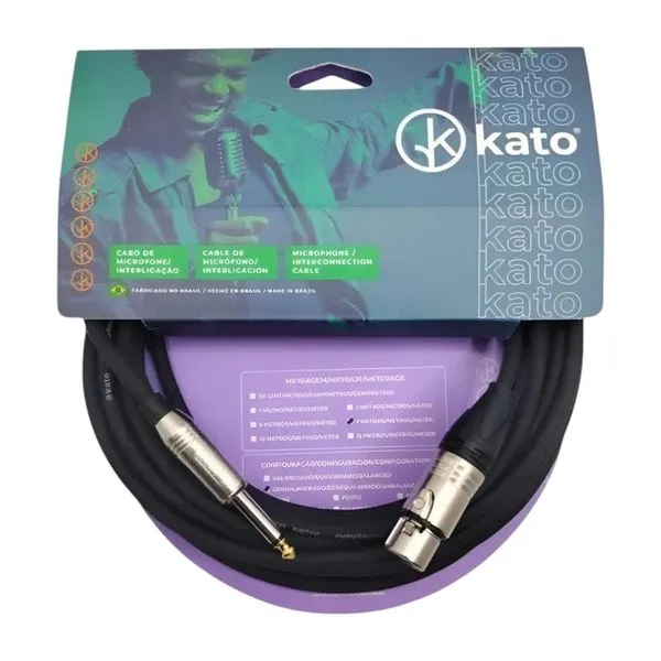 Cabo De Microfone Kato K2 XLR/P10 15m (MP)