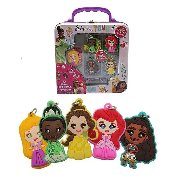 Brinquedo Maleta Pulseiras E Colares Princesas Disney Com Pingentes Toyng