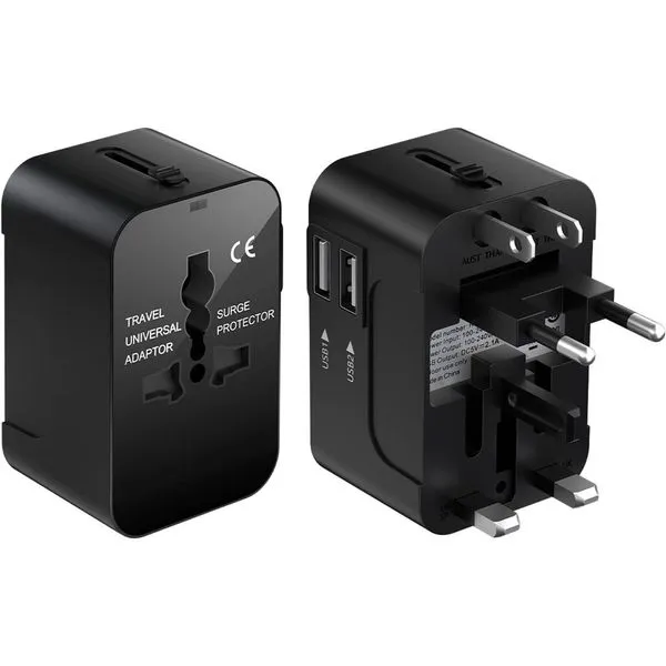 Adaptador de Viagem Universal Efish Preto A-BI