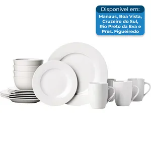 Jogo De Jantar Porcelana Amazon 16 Peças Branco A-BI