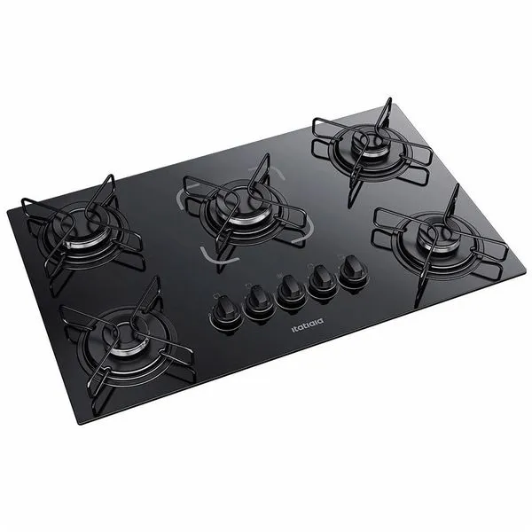Fogao Cooktop Itatiaia Essencial 5 Bocas Preto / Bivolt