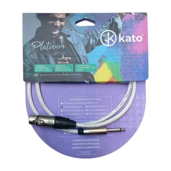 Cabo De Microfone Kato K2 XLR/P10 BR 1m (MP)