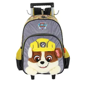 Mochila de Rodinhas Com Alça Luxcel Patrulha Canina Amarelo Único