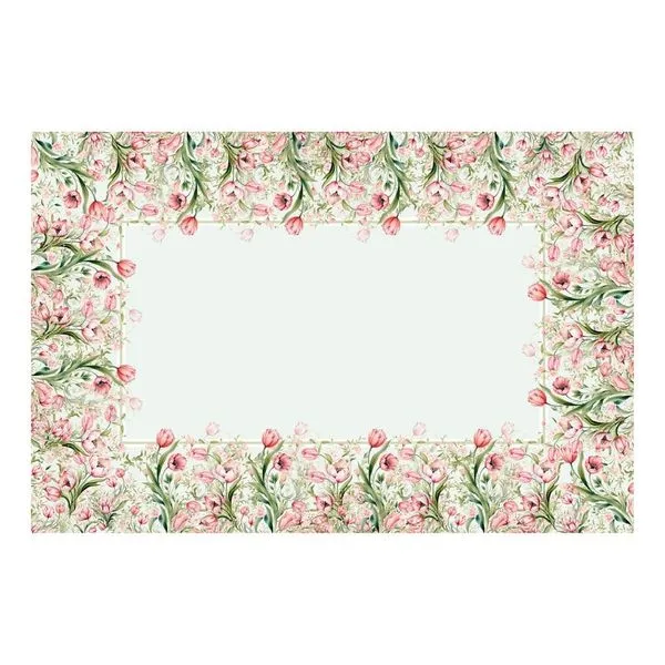 Toalha De Mesa NSW Decor 140x210cm Tulipas 61766 (MP)