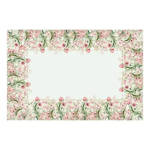 Toalha De Mesa NSW Decor 140x210cm Tulipas 61766 (MP)