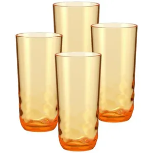 Jogo De Copos Coza 4 Peças Wave Laranja 99430/4528