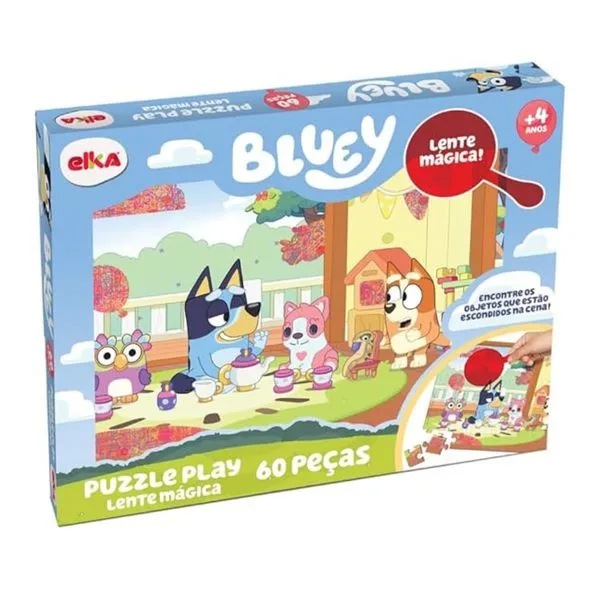 Quebra Cabeça 60 Peças Lente Mágica Bluey Elka 1252