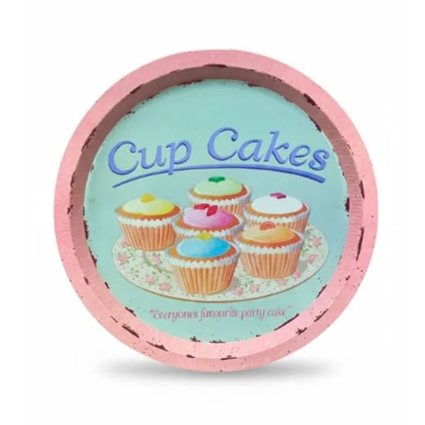Bandeja Mays Cupcake Rosa 33cm (MP)