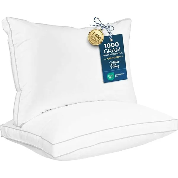 Travesseiro Utopia 2 Unidades Bedding UB1553 Tamanho Queen Branco A-BI