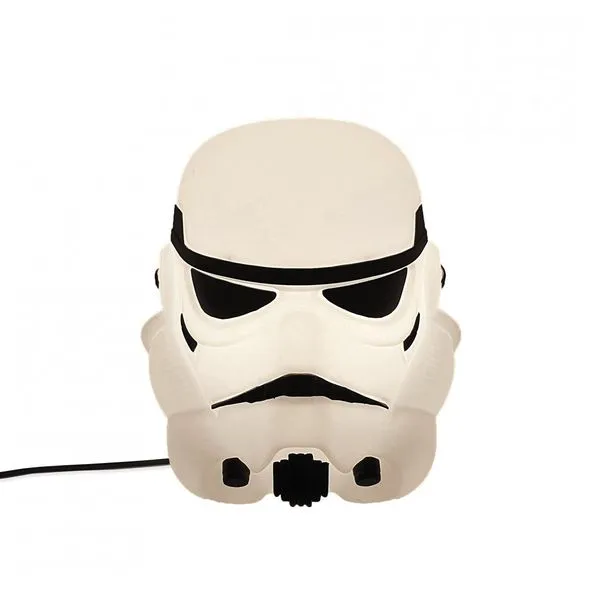 Luminária Abajur De Mesa Stormtrooper Branco