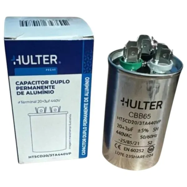 Capacitor Permanente Hulter 20 MF 440V (MP)