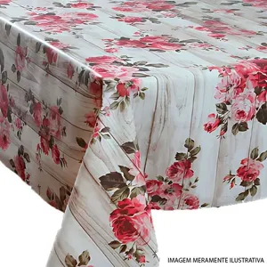 Toalha De Mesa Plast.Co Pratica Romantique 138x220cm 0848 (MP)