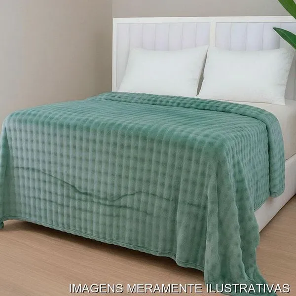 Manta King Conforto Habitat Verde 240x260cm (MP)