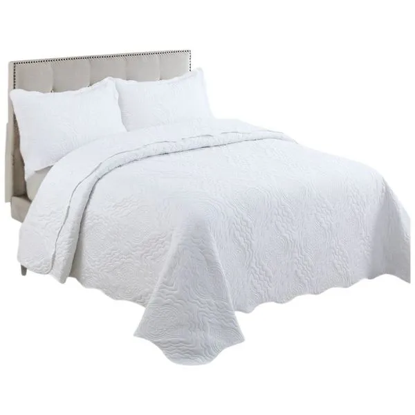 Kit Colcha Casal Teka Bouti Branco 220x235cm (MP)