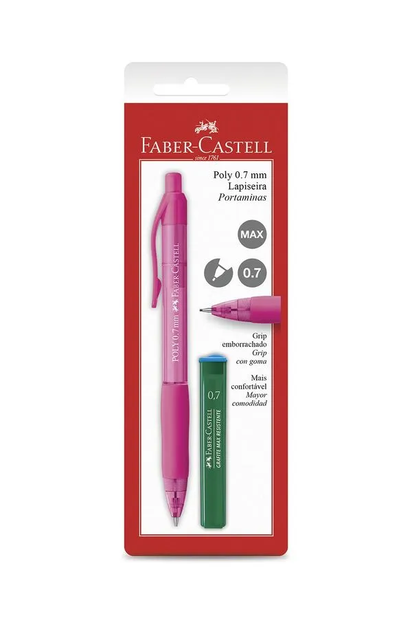 Lapiseira Faber-Castell Poly Mix 0.7mm Coress Rosa pink