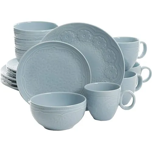 Conjunto de Jantar 16 Peças Porcelana Aqua Gibson A-BI