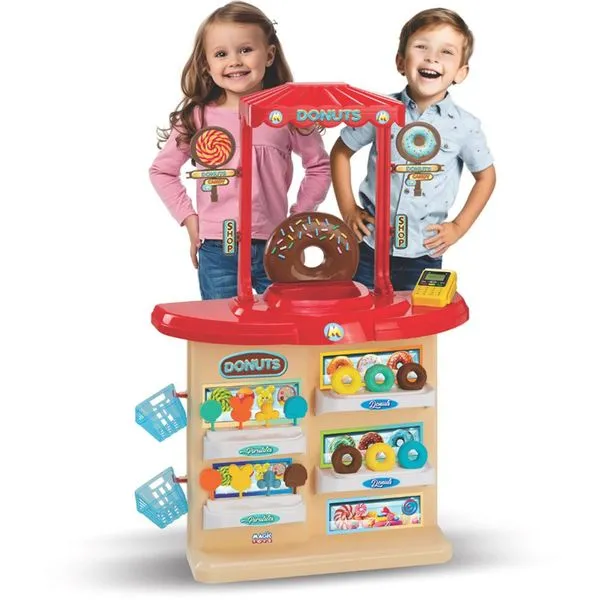 Brinquedo Donuts Magic Magic Toys 8087 Bege e Vermelho