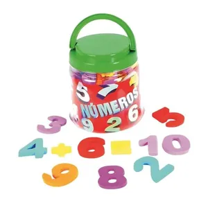 Brinquedo Educativo Pote De Números Mingone Em EVA 55 Peças Colorido 032 (MP)