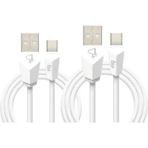 Kit de Cabos Tipo-C ELG 1m+2m Branco