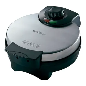 Máquina de Waffle Golden Britânia, 850W, Prata 110V