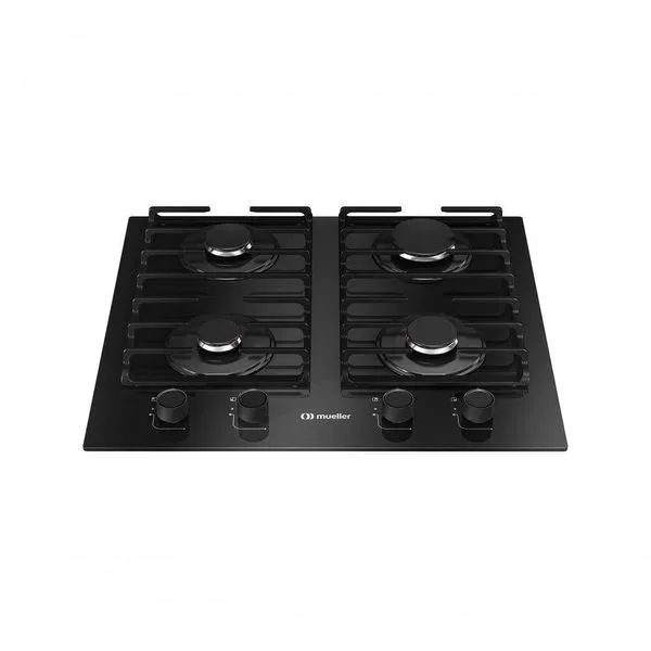 Fogão Cooktop 4 Bocas MCG4bm Grade Dupla Mesa De Vidro Mueller Preto Bivolt
