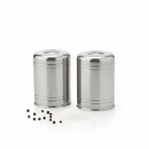 Jogo De Saleiro E Pimenteiro Kennedy 2 Peças Inox (MP)