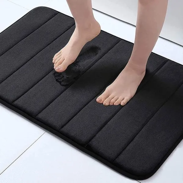 Tapete de Banheiro BUGANDA 61x40cm Preto BI