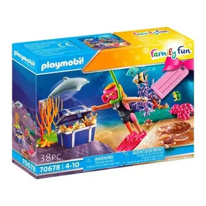 Playmobil - Family Fun - Mergulhadora De Caça Ao Tesouro - 70678 - Sunny