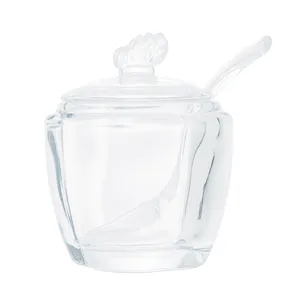 Açucareiro Com Tampa Butterfly Wolff Vidro Transparente
