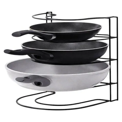 Suporte para Panela Yiwu com 4 Andares LE25930-9 Preto E-BI
