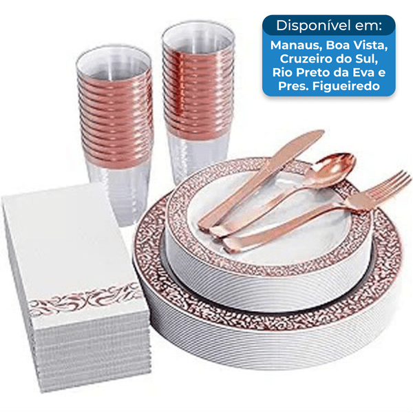 Kit Festa 175 Peças Focusline Rosé A-BI