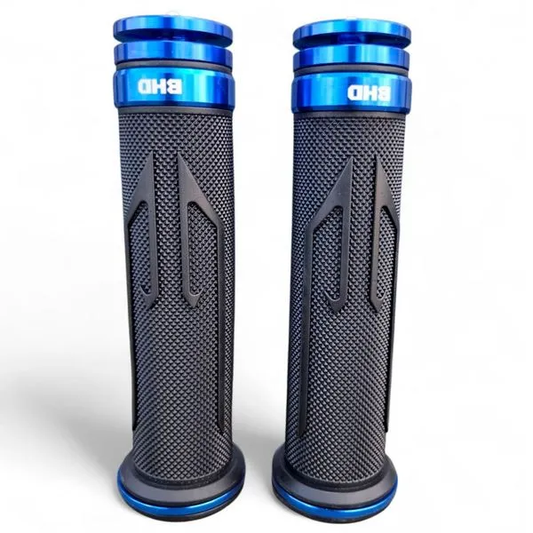 Manopla Para Moto BHD Universal Urban Power Sem Roldana Preto E Azul (MP)