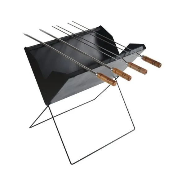 Churrasqueira Maleta Madefer Inox Em Aço 40x30x40cm (MP)