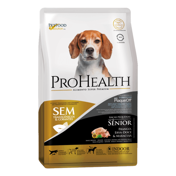 Ração ProHealth Cães Sênior Raças Pequenas Frango, Erva-Doce e Maracujá 2,5 kg