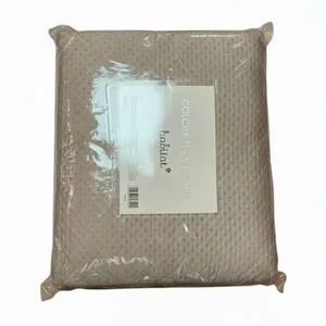 Kit Colcha Casal Habitat 3 Peças Flora Cetim Bege 180x240cm (MP)