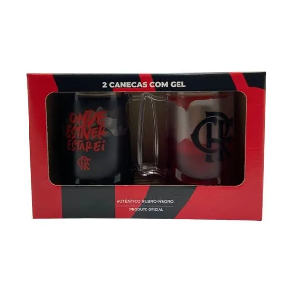 Kit Caneca Gel Flamengo Cebola Brindes 400ml 4316 (MP)