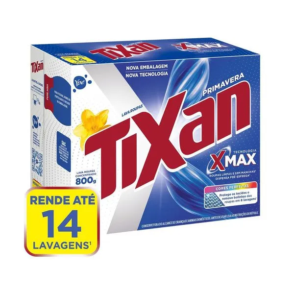 Sabão em Pó Tixan Ypê Primavera 800g Lava Roupas em Pó Tixan Ypê Primavera 800g