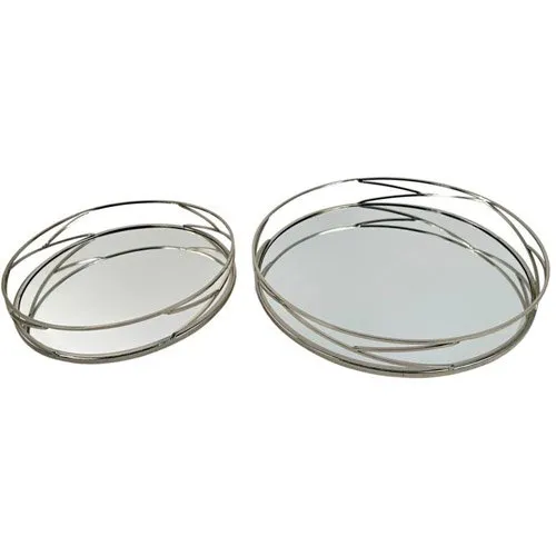 Conjunto de Bandejas Decorativas Concepts Life 2 Peças Dourado 454-3300006
