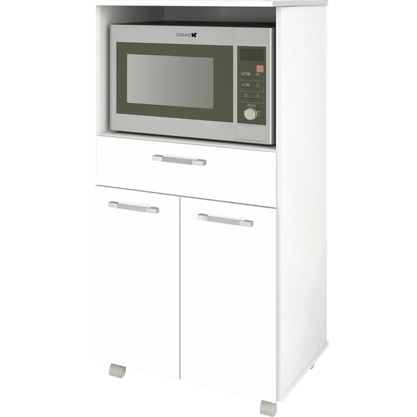 Balcão Duplo Forno em MDP, 2 Portas e 1 Gaveta - Kit's Paraná Duetto Branco
