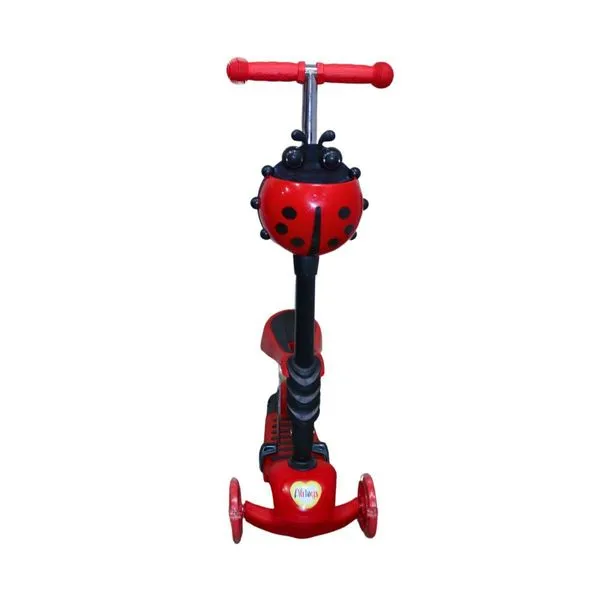 Patinete Joaninha 2 Em 1 Ferro E Plástico Suporta Até 45kg 58x75cm (MP)
