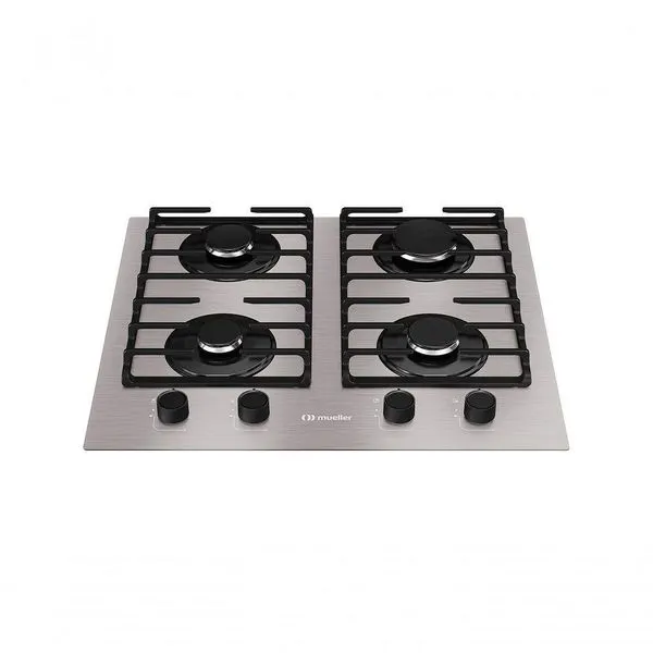 Fogão Cooktop 4 Bocas Ultra Chama MCG4BL Grade Dupla Mesa De Alumínio Mueller Bivolt