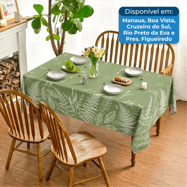 Toalha de Mesa Horaldaily Spring Retangular 60x120 Verde A-BI