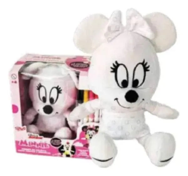 Pelúcia Disney 18 Cm Pintar e Decorar - Minnie  -  Lavável Reutilizável – Toyng