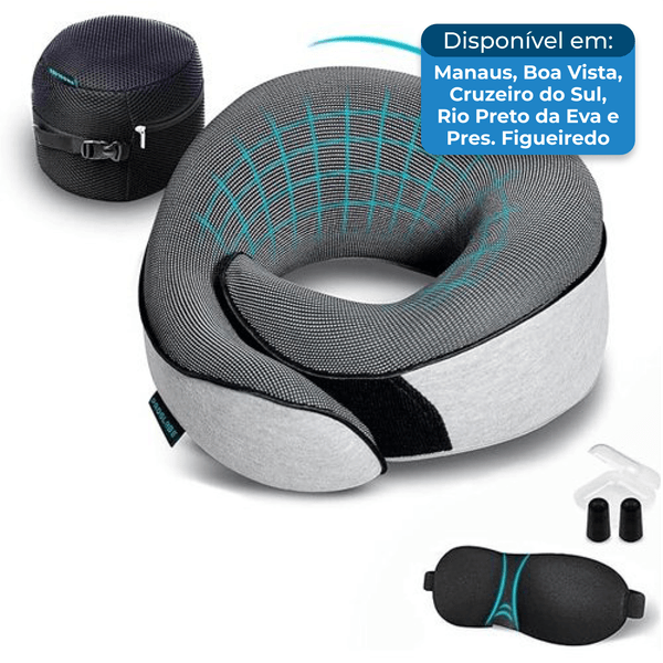 Travesseiro Lucear Pillow Neck Cinza A-BI