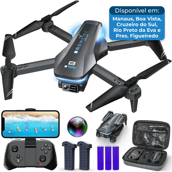 Drone Tenssenx com Câmera HD 1080p TSRC A4 A-BI