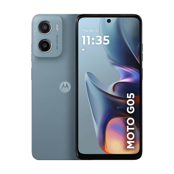 Smartphone Motorola Moto g05 128GB 12GB (4GB RAM + 8GB RAM Boost) e Camera 50MP com AI Bateria de 5200 mAh Tela 6.7" com Superbrilho - Cinza - Vegan Leather