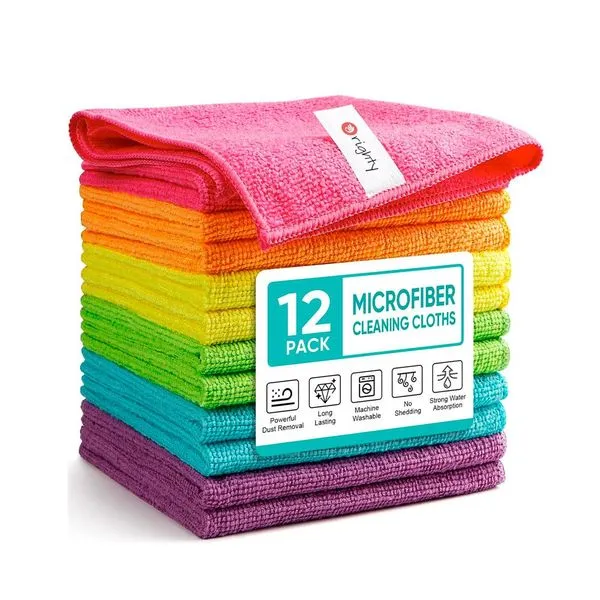 Conjunto Panos de Limpeza 12 Peças 30X30CM Colorido A-BI
