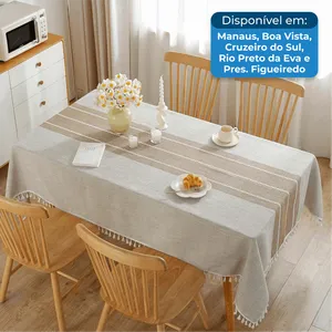 Toalha de Mesa Jiale Retangular 55x86 Marrom A-BI
