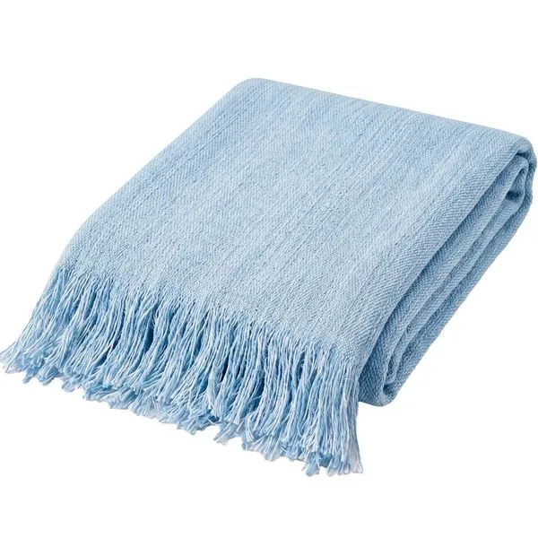 Manta Redes De Dormir Jeans Azul E Branco
